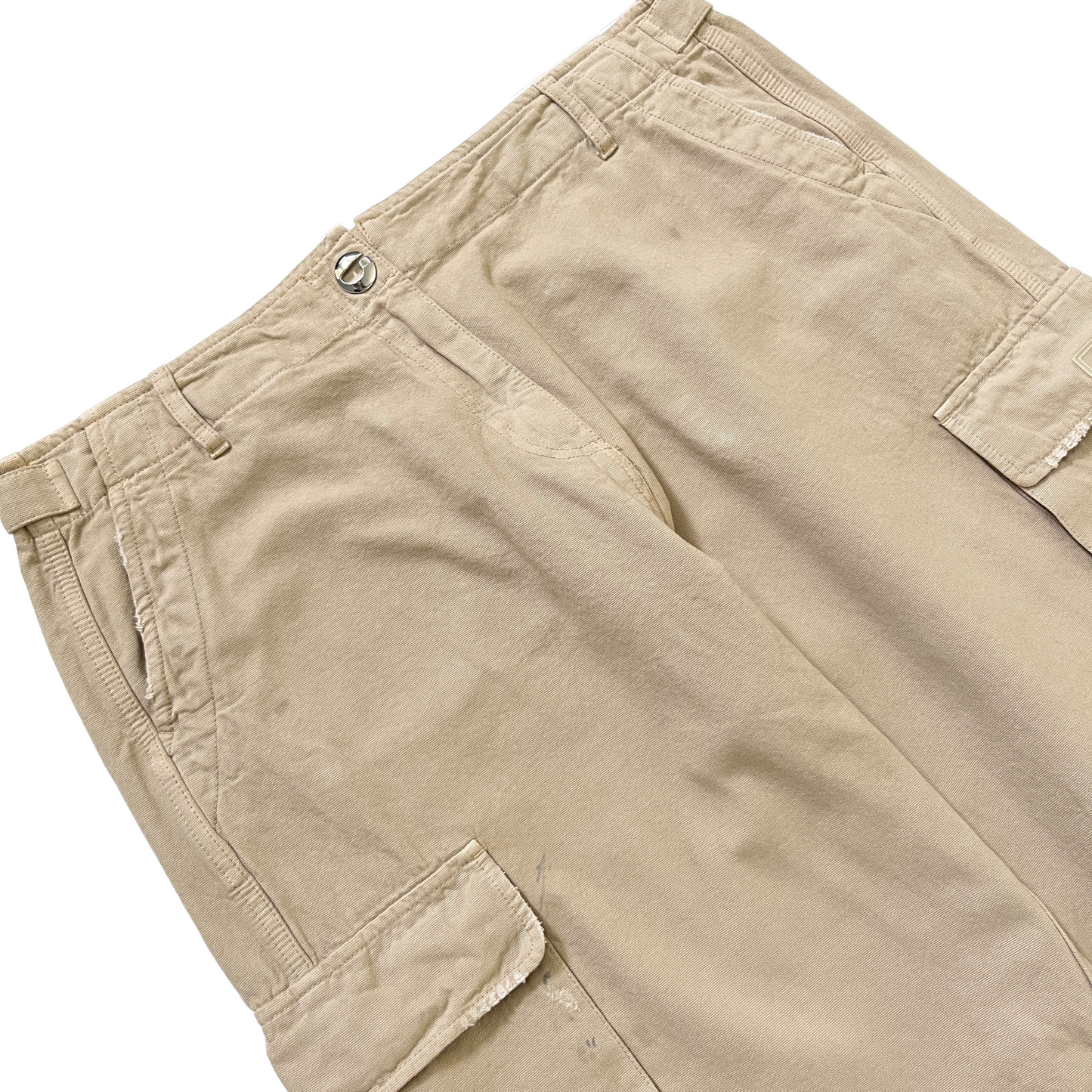 Coperni Canvas Wide Leg Cargo Pants in Beige
