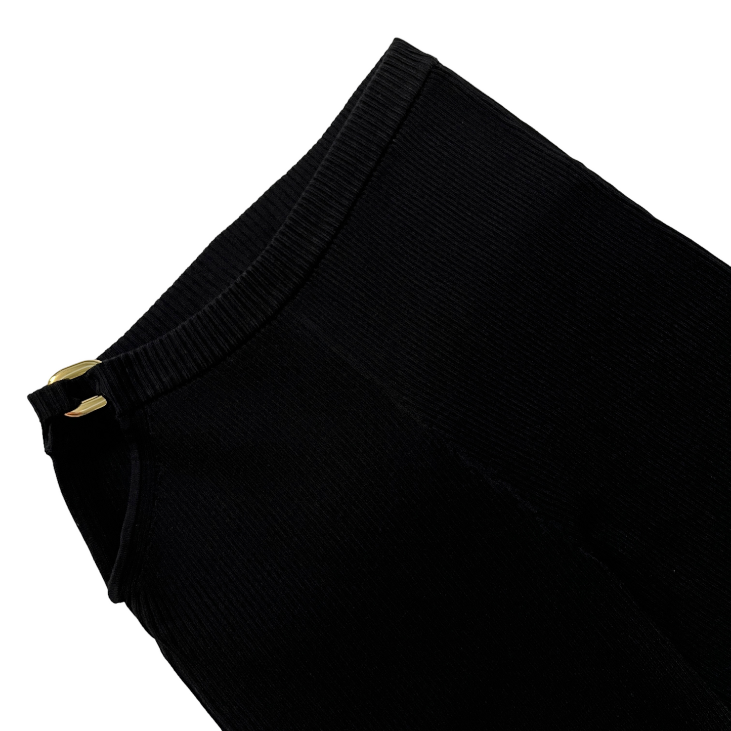 NICHOLAS Kari Double Rings Rib Knit Pant in Black