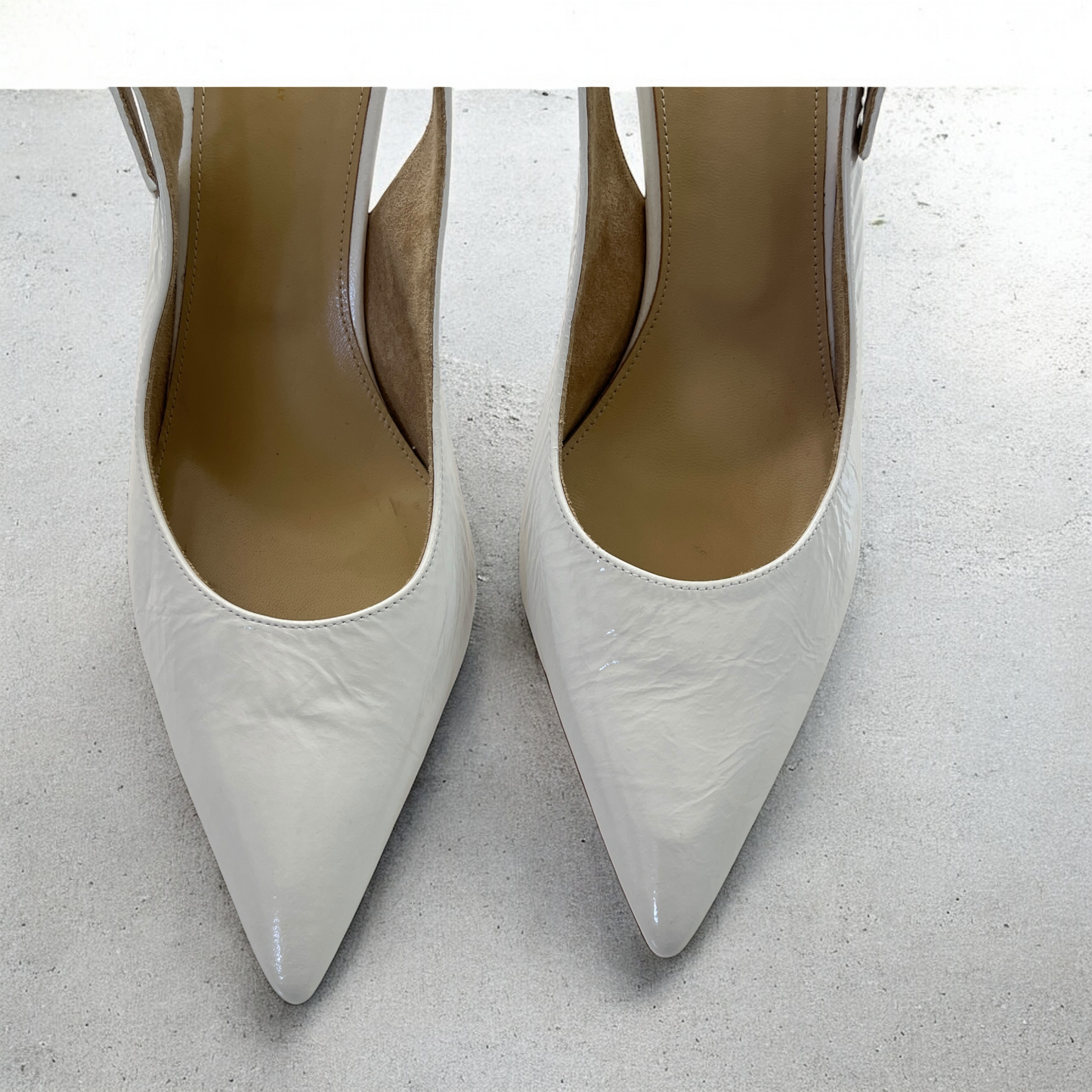 KHAITE River Slingback 75 Pump in White