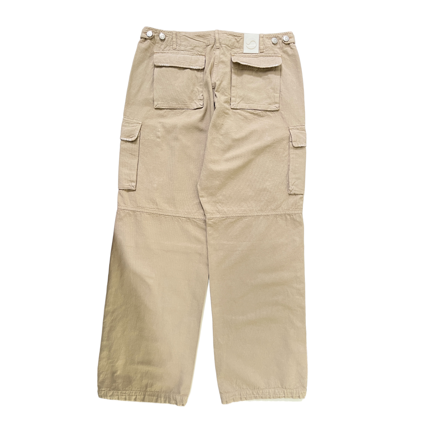 Coperni Canvas Wide Leg Cargo Pants in Beige