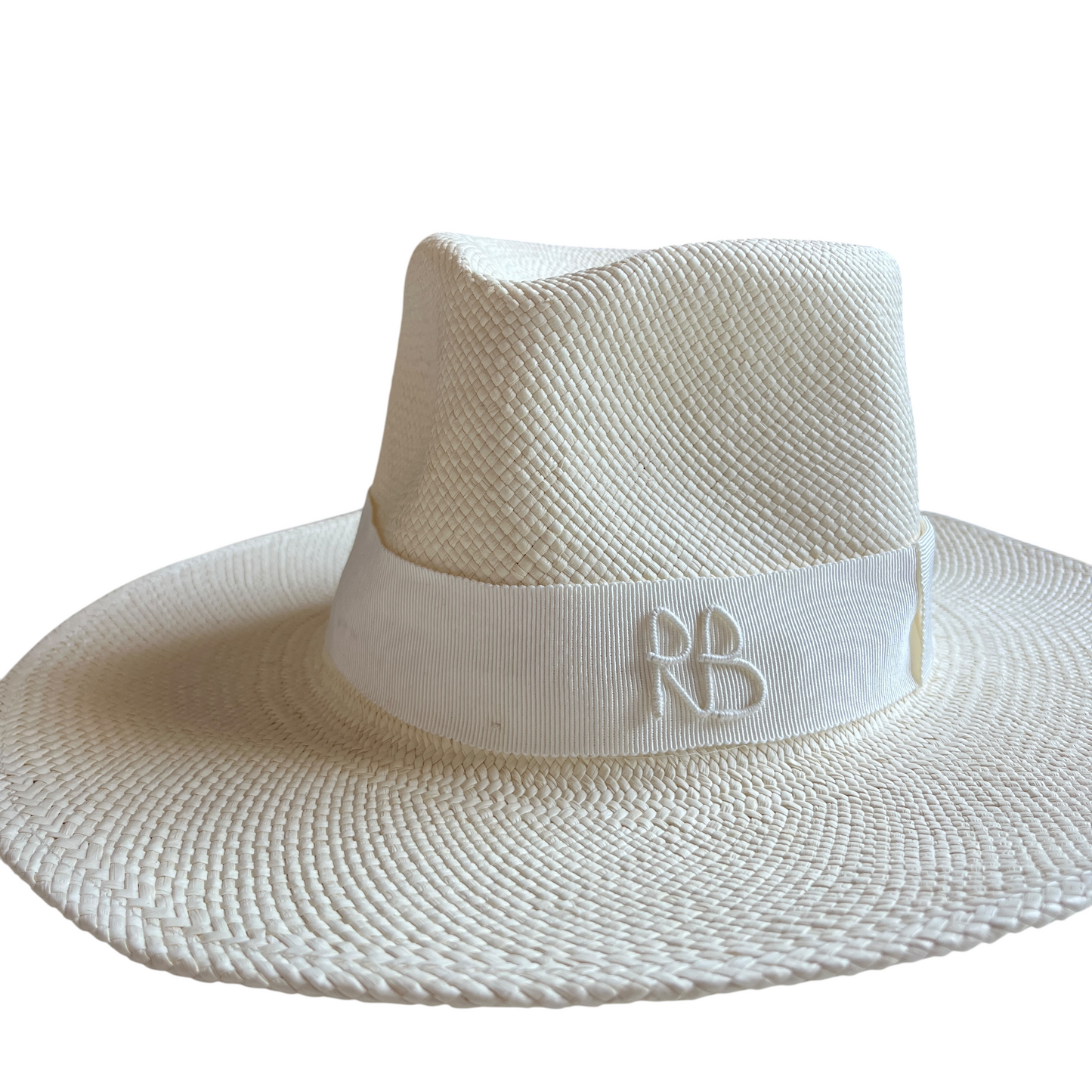 Ruslan Baginskiy Double Chain Strap Fedora Hat in White