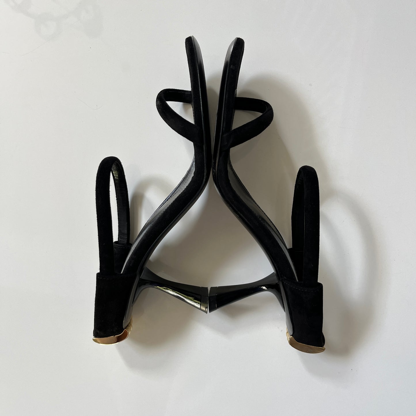 KHAITE Seigel Heel Sandal in Black