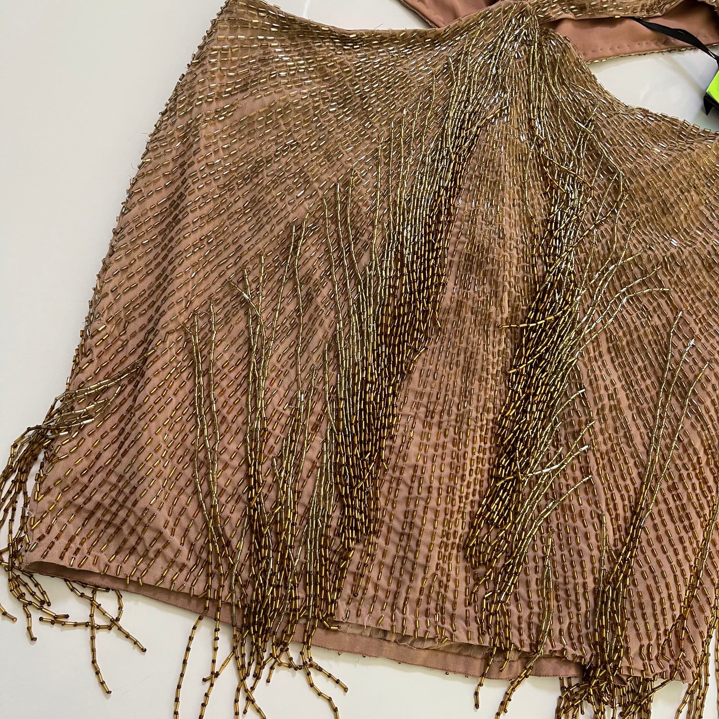 DUNDAS x REVOLVE Cher Embellished Mini Dress in Gold M