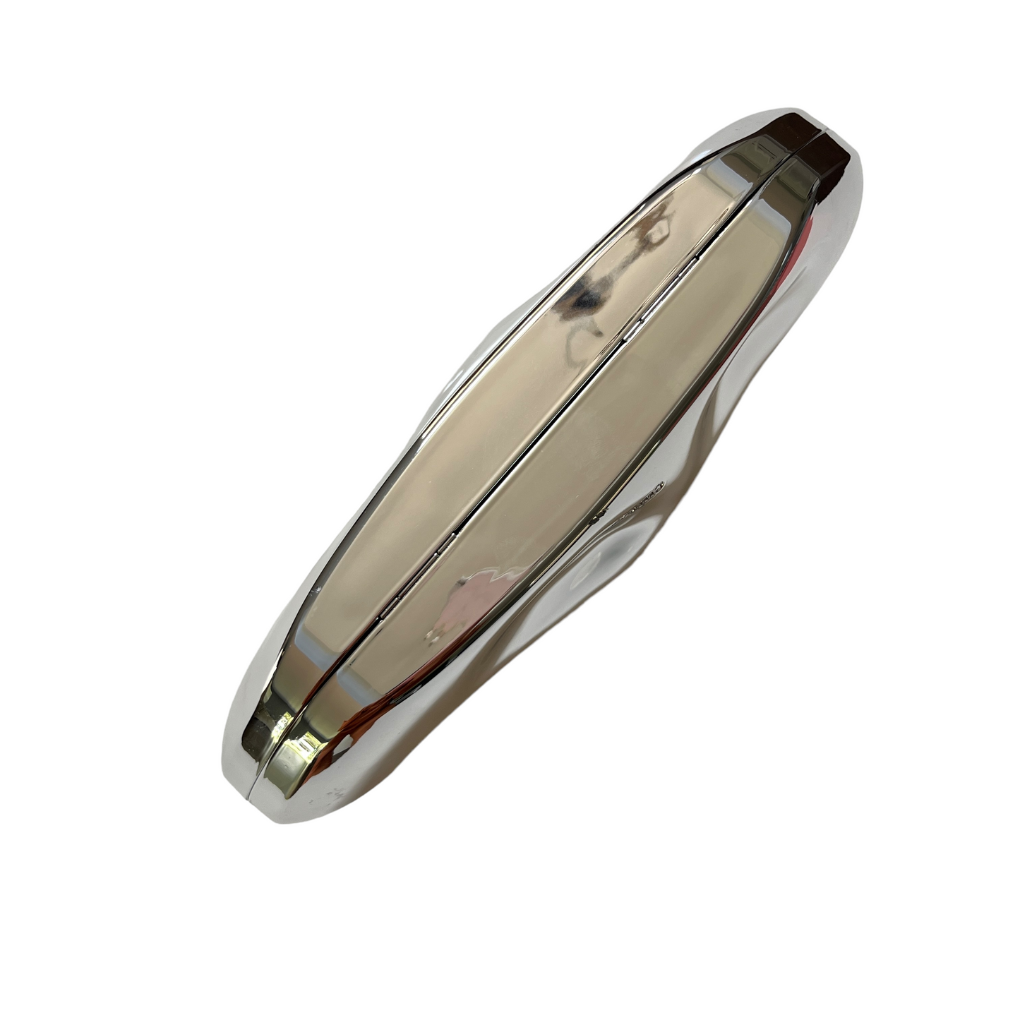 Cult Gaia The Caldera Clutch in Shiny Silver
