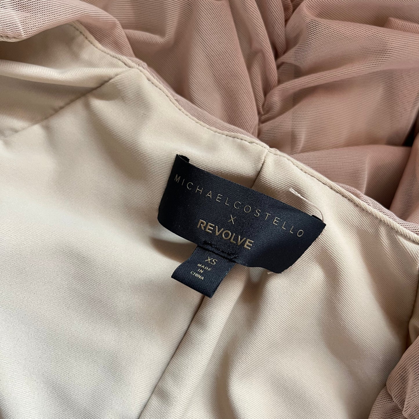 Michael Costello x REVOLVE Franky Mini Dress in Taupe