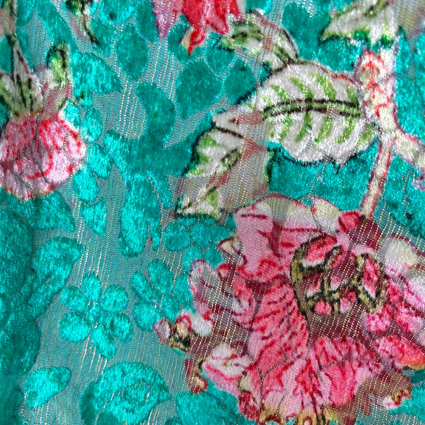 HEMANT AND NANDITA Short Dress With Tie Up Belt in Teal