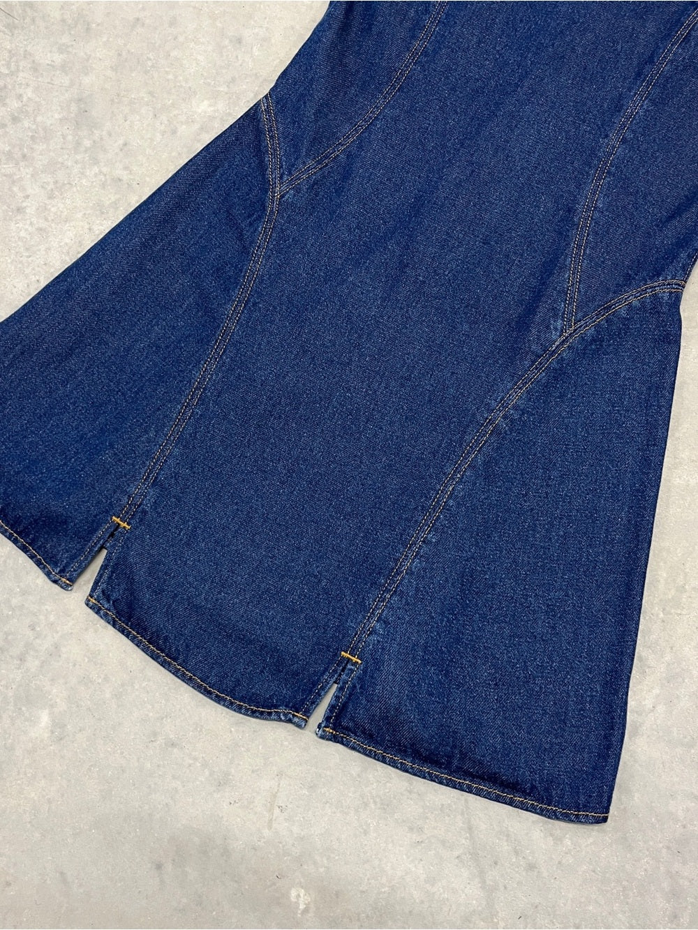 Re/Done zip back lyocell denim mini dress