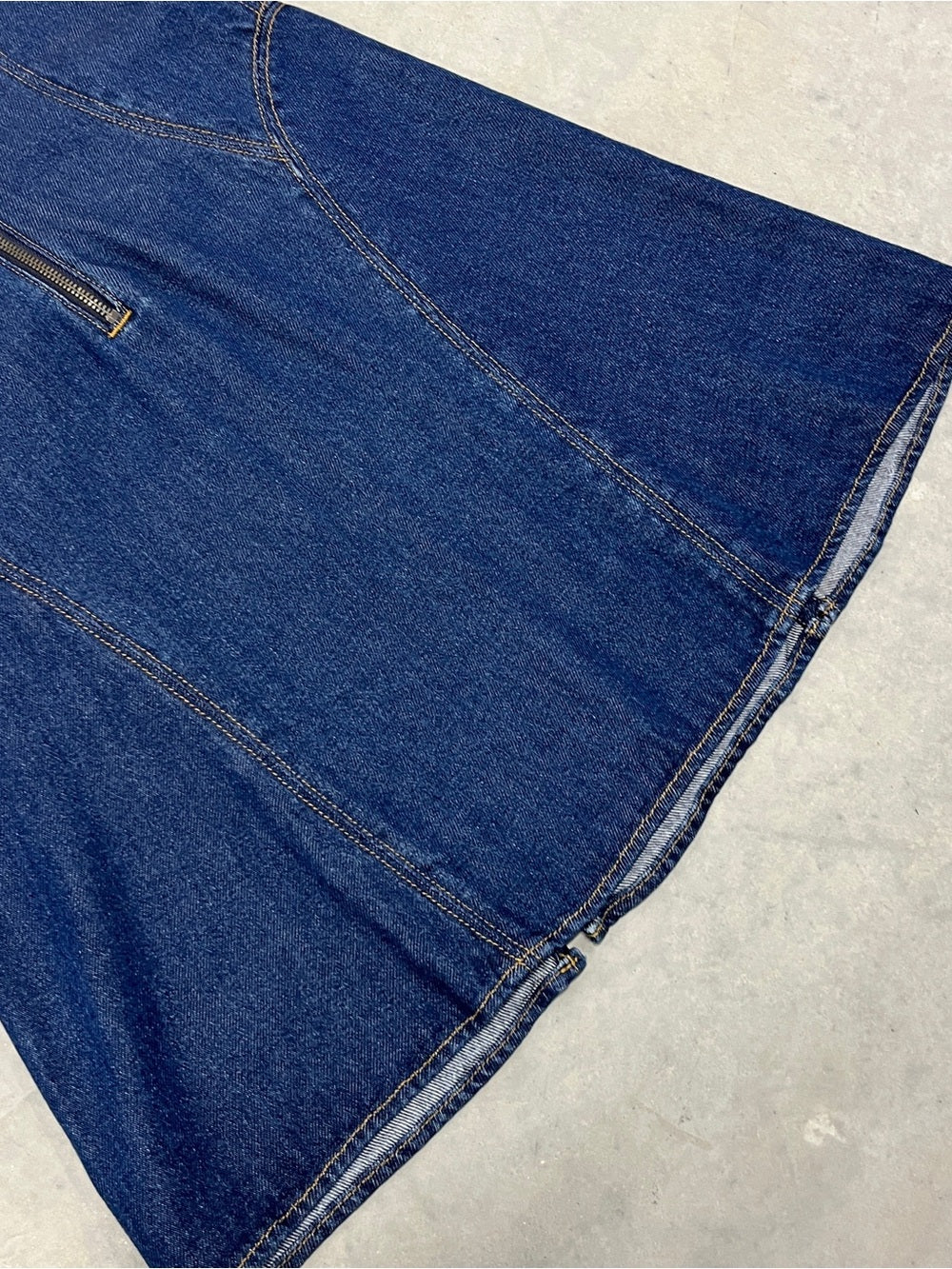 Re/Done zip back lyocell denim mini dress