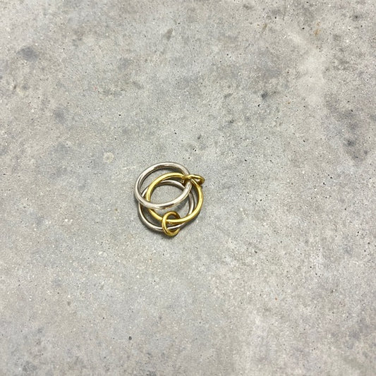 Spinelli Kilcollin Fauna Ring in 18K Black & Yellow Gold & Sterling Silver