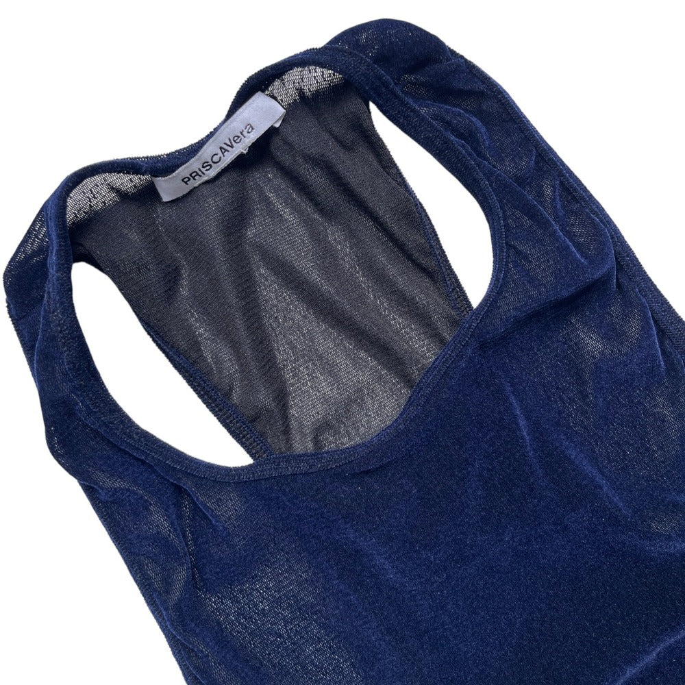 PRISCAVera Racerback Tank Top in Navy‎