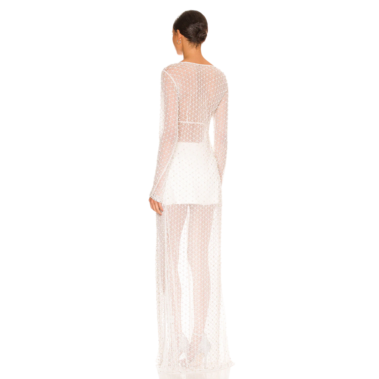 retrofete Marcel Duster in White Small