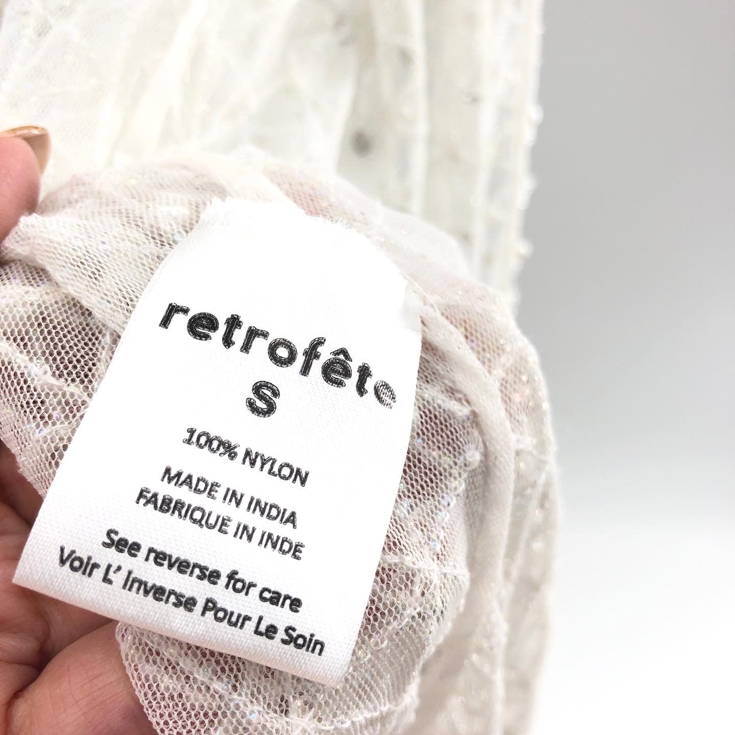 retrofete Marcel Duster in White Small
