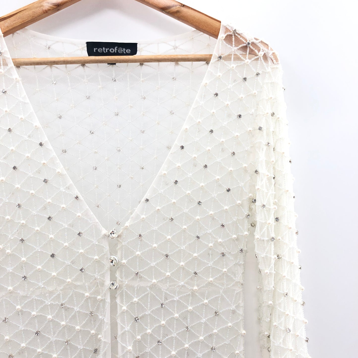 retrofete Marcel Duster in White Small