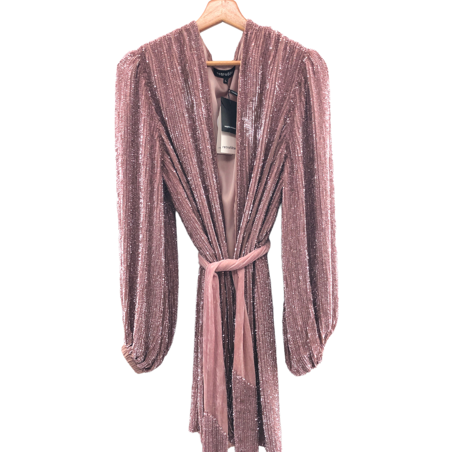 retrofete Gabrielle Robe Dress in Dusty Rose