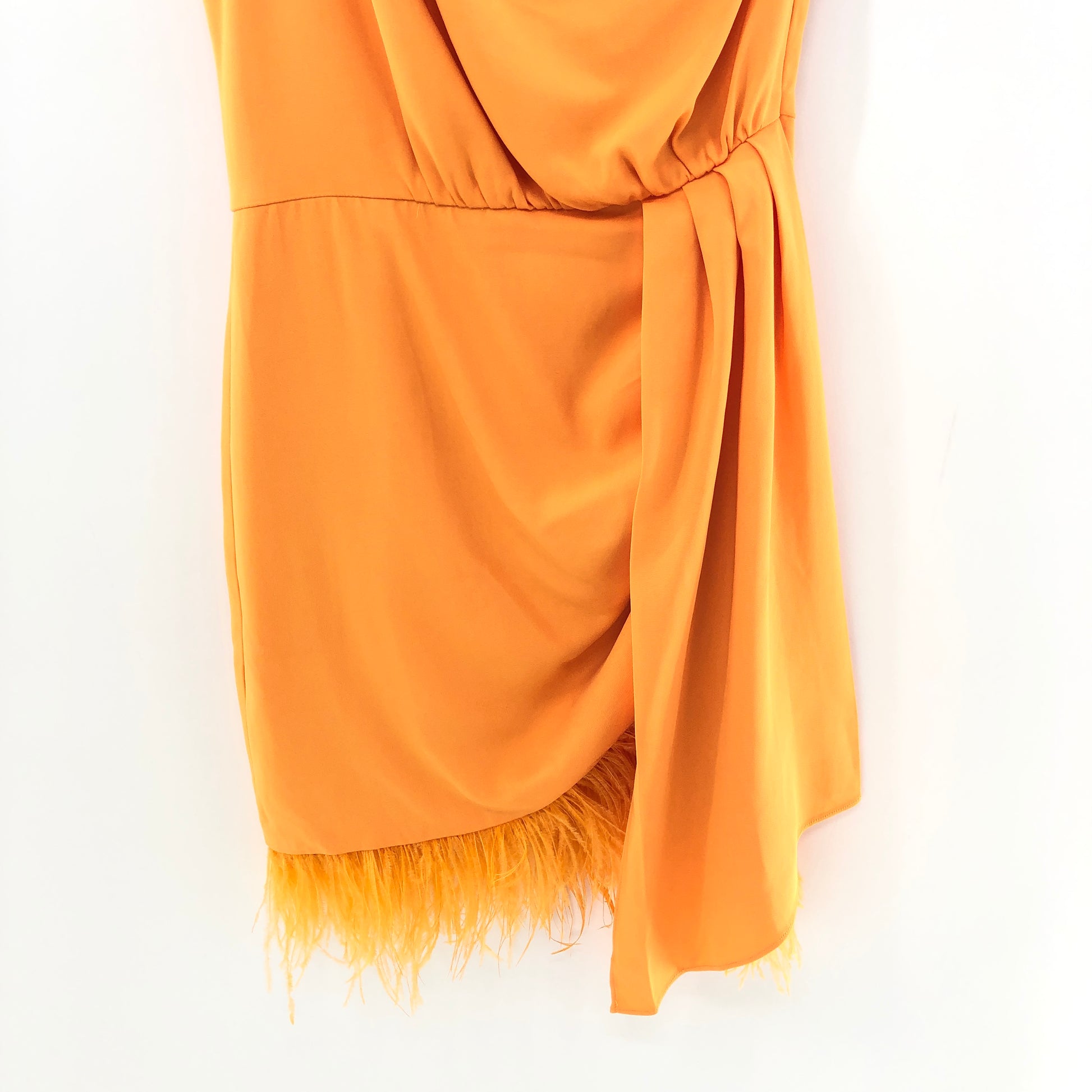 saylor orange dress Milo Puff Sleeve Dress