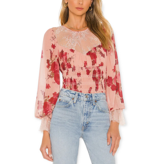 Free People Daphne Blouse In Romantic Combo